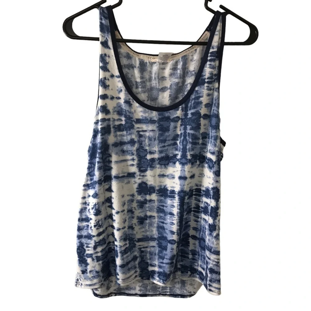 3/$15 lucky brand blue white tiedye pajama tank top size L
